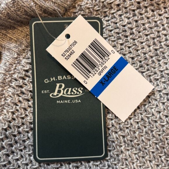 G.H. Bass & Co Griffin Sweater Pullover Button Collar Men's Size XL Gray NWT - Picture 2 of 5